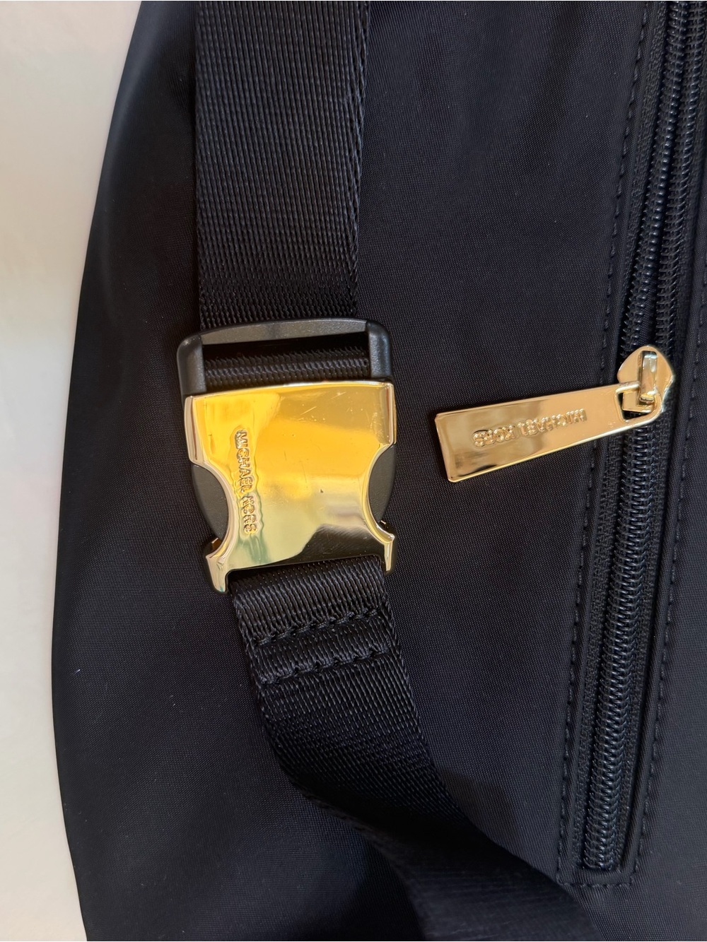 Michael Kors Black Nylon Belt Bag with Gold Hardware - Picture 5 of 6